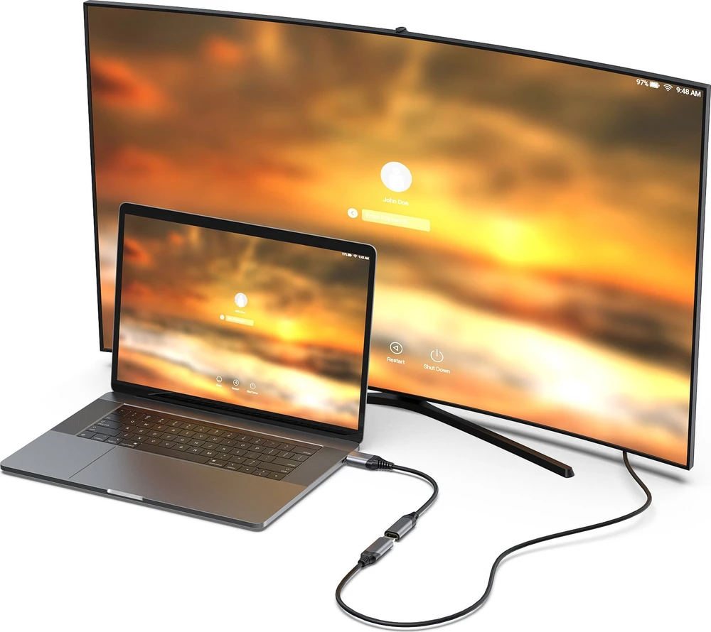Adapteris AV Equip Equip Displayport->HDMI Adapteris 1.2 St/Bu 4K/60Hz grau