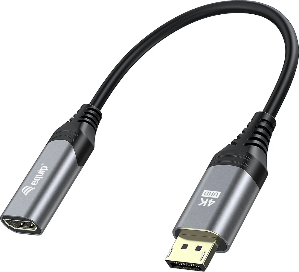 Adapteris AV Equip Equip Displayport->HDMI Adapteris 1.2 St/Bu 4K/60Hz grau