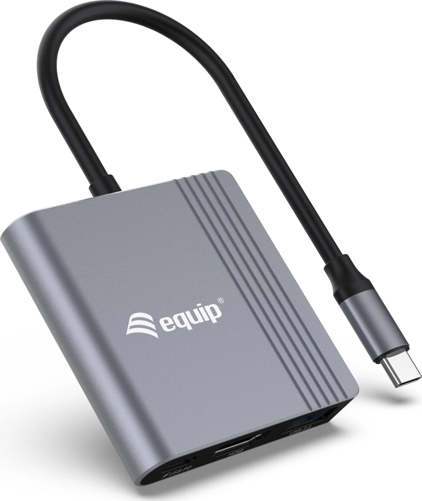 Adapteris AV Equip Equip Dock USB-C->HDMI,USB3.0,100WPD 4K60Hz 0.15m gr