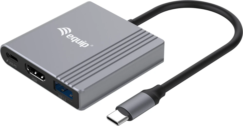 Adapteris AV Equip Equip Dock USB-C->HDMI,USB3.0,100WPD 4K60Hz 0.15m gr