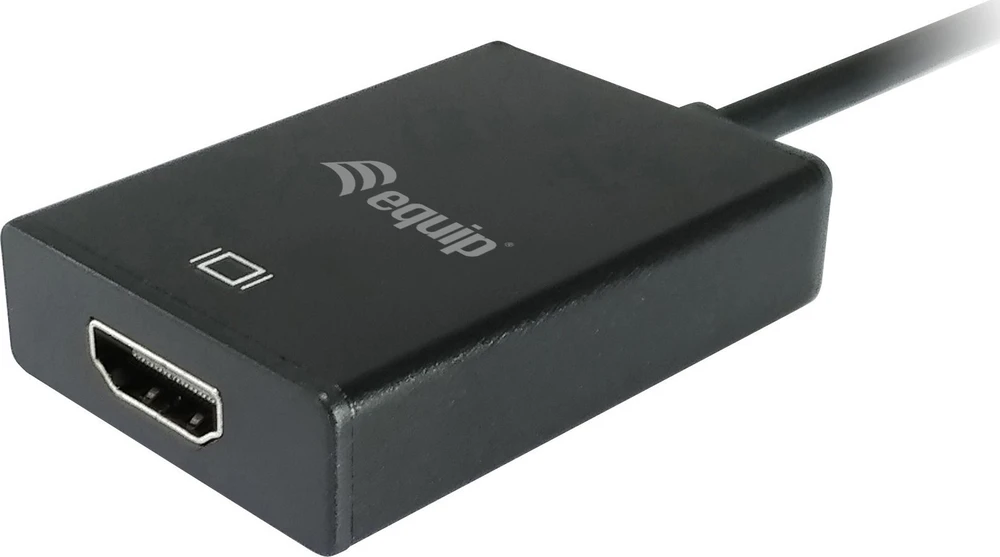 Adapteris AV Equip VGA na HDMI Adapteris su Audio juoda 15cm