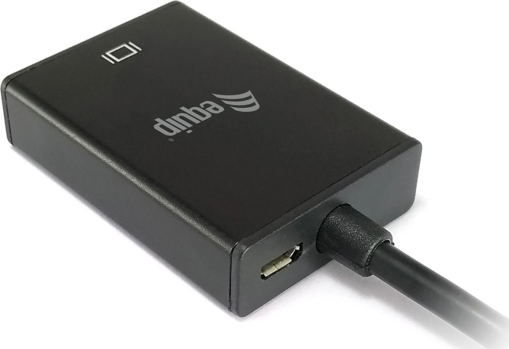 Adapteris AV Equip VGA na HDMI Adapteris su Audio juoda 15cm