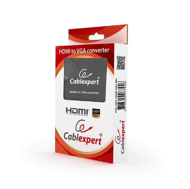 Šakotuvas Gembird VGA HDMI F/F juoda