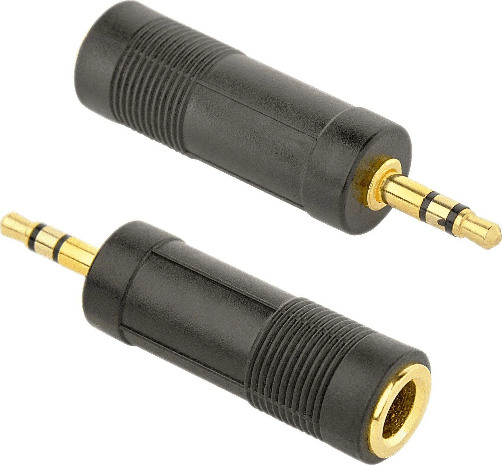 Dveji 3,5 mm į 6,35 mm garso adapteriai