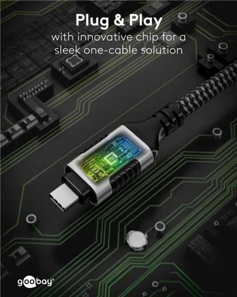 „Goobay“ USB C tipo 3.1 tinklo kabelis - RJ45 FTP cat.6 - 1.5 m