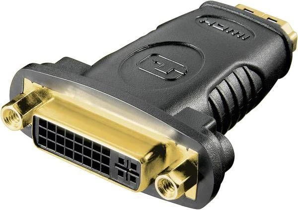 Goobay | HDMI/DVI-I adapteris, auksininis | 68690 | Juodas | HDMI lizdas (A tipas) | DVI-I moteriškas dvigubas ryšys (24 + 5 kontaktai)