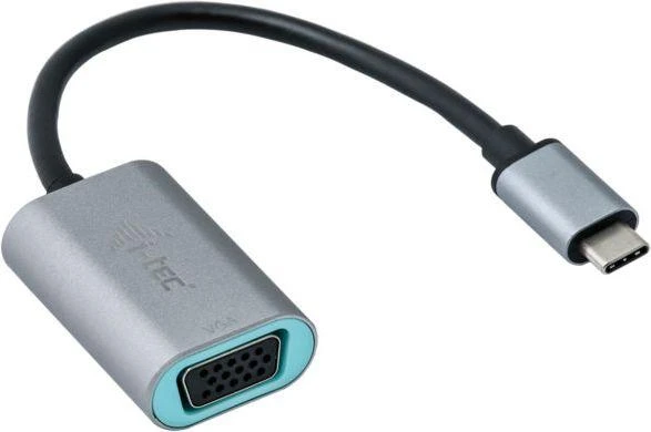 I-tec Metal C31METALVGA60HZ vaizdo kabelio adapteris 0,15 m C tipo USB VGA (D-Sub) Pilka