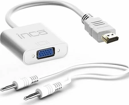 Adapteris AV Inca HDMI - D-Sub (VGA) balta (IHTVJ-7TB)