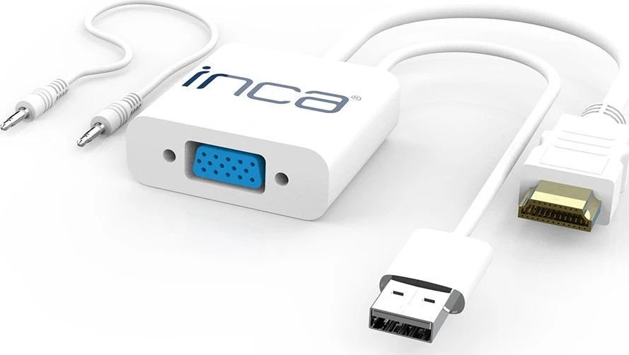 Nezatříděno Adapteris AV Inca Inca IVTH-01 išorinė USB vaizdo plokštė Baltas