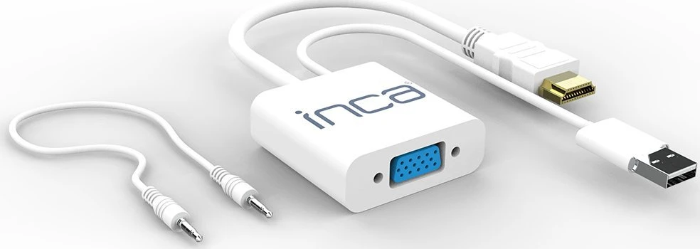 Inca vaizdo adapteris su VGA ir USB jungtimis