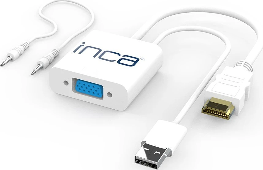 Nezatříděno Adapteris AV Inca Inca IVTH-01 išorinė USB vaizdo plokštė Baltas