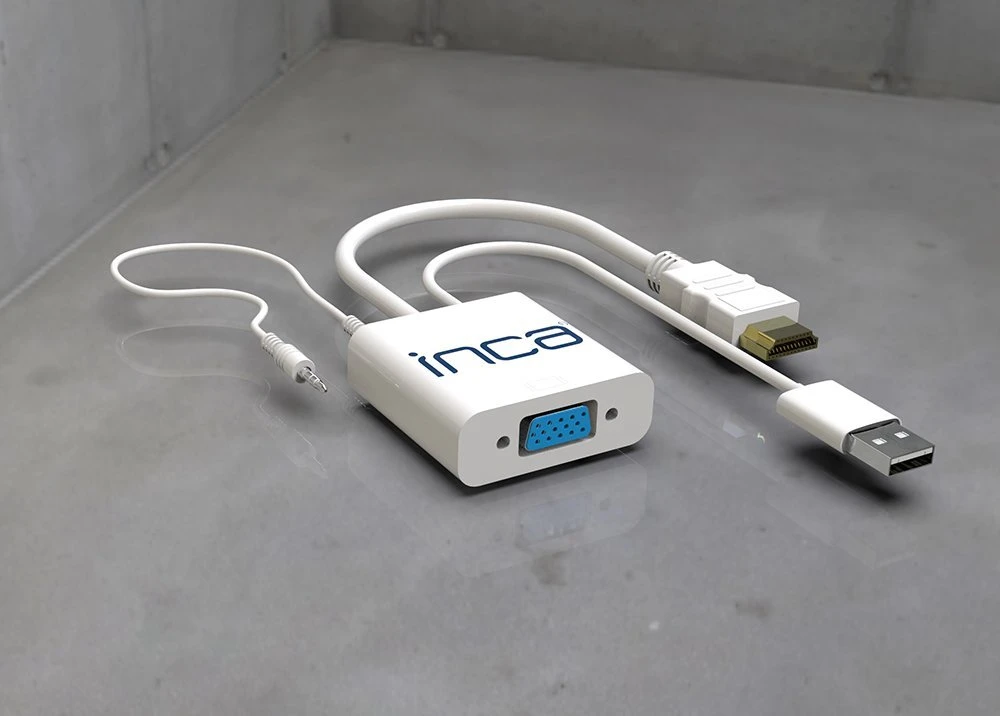 Nezatříděno Adapteris AV Inca Inca IVTH-01 išorinė USB vaizdo plokštė Baltas