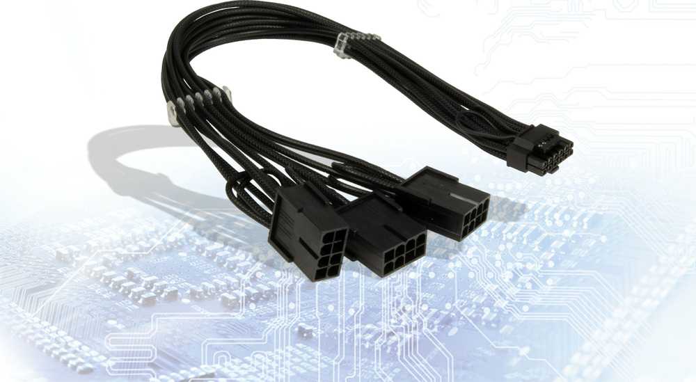 Adapteris AV Inter-Tech Inter-Tech Adapteris GPU-02 (12pin) auf 3x8pin PCIe, 34cm