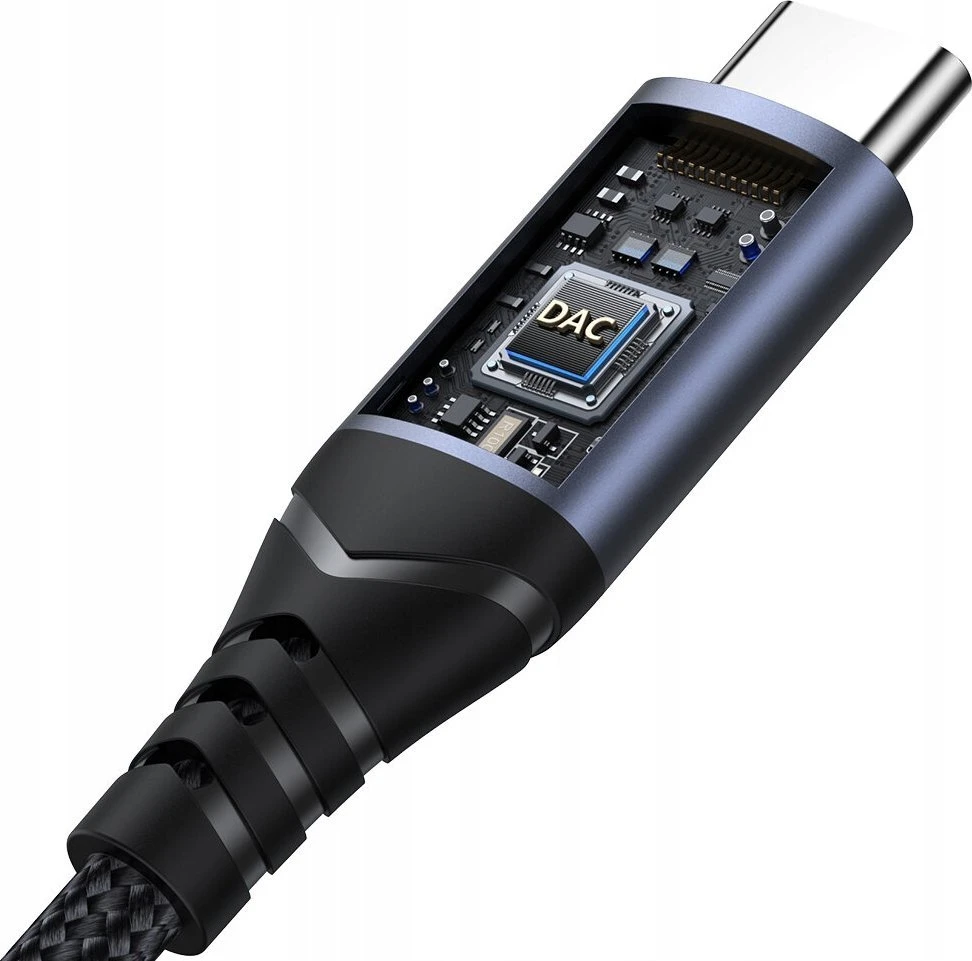 Garso adapteris Joyroom SY-C01 Type-C iki 3.5 mm (juodas)