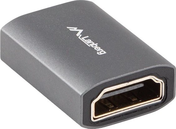 ADAPTER HDMI(F)->HDMI(F) 8K BECZKA SREBRNA ALUMINIUM LANBERG