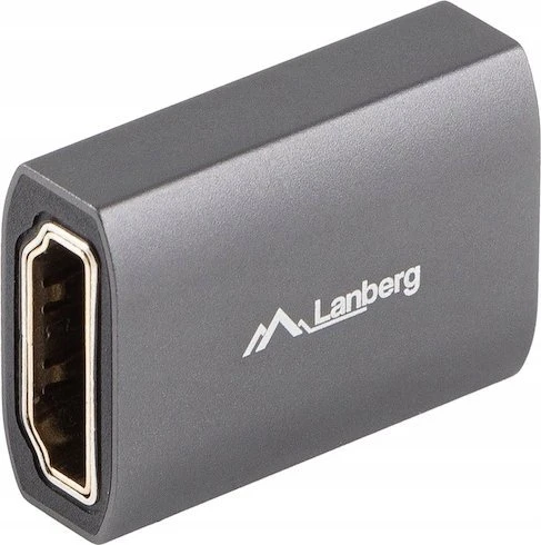 ADAPTER HDMI(F)->HDMI(F) 8K BECZKA SREBRNA ALUMINIUM LANBERG
