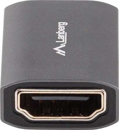 ADAPTER HDMI(F)->HDMI(F) 8K BECZKA SREBRNA ALUMINIUM LANBERG