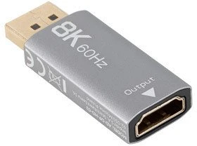 Lanberg DisplayPort (M) į HDMI (F) adapteris 8K sidabrinės spalvos