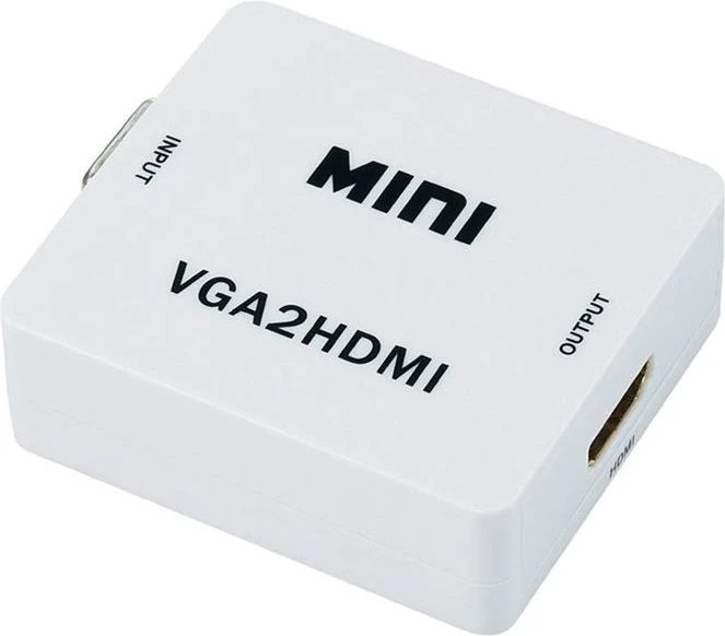 Baltas VGA į HDMI mini adapteris