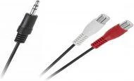 2xRCA į 3,5 mm laidas su spalvotomis jungtimis