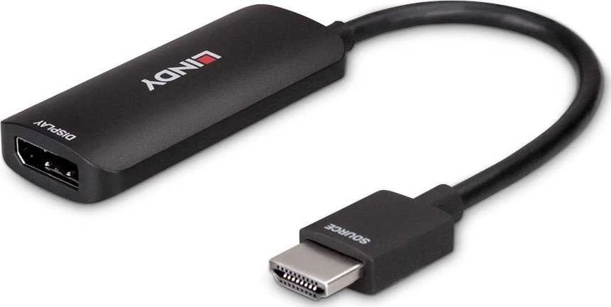 Adapteris - LINDY HDMI 8K60 į DisplayPort 1.4 Konverteris, 7680x4320@60Hz, 48Gbps, Juodas