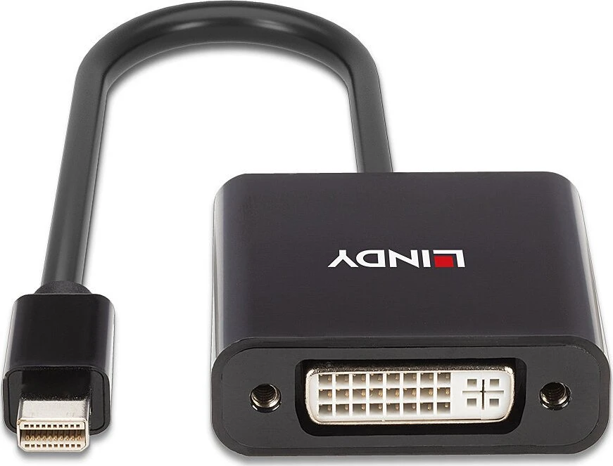 Adapteris - LINDY Mini DisplayPort į DVI Aktyvus Adapteris, 1920x1200@60Hz, 160mm, Juodas