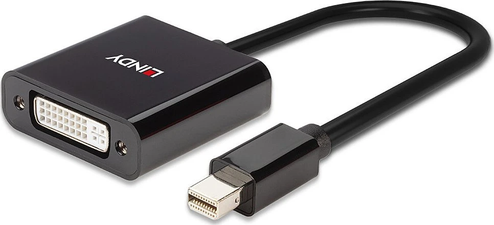 Adapteris - LINDY Mini DisplayPort į DVI Aktyvus Adapteris, 1920x1200@60Hz, 160mm, Juodas