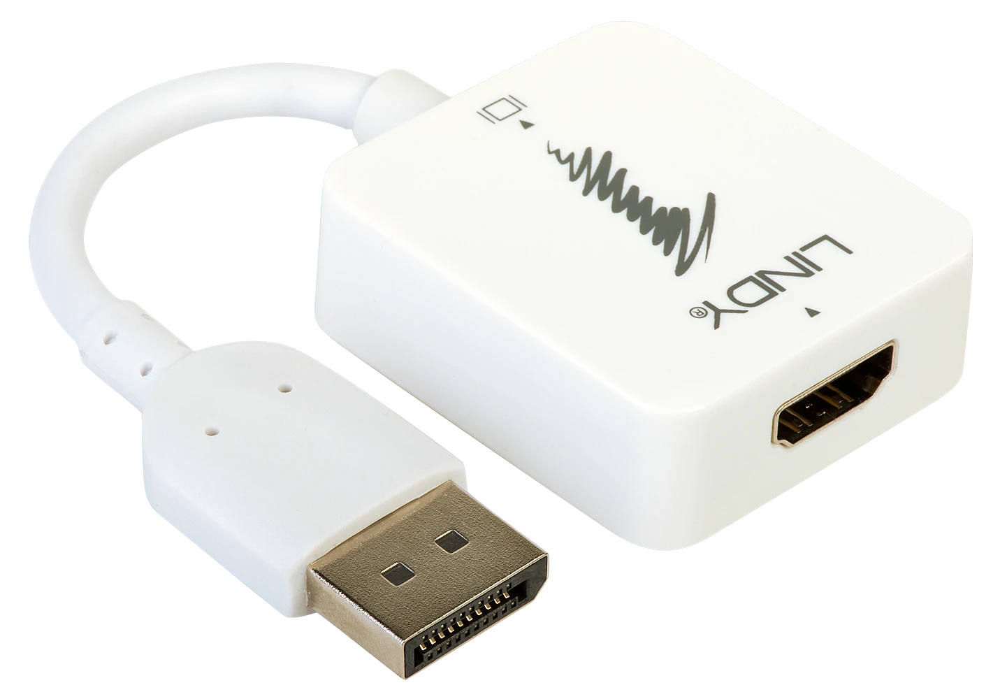 „Lindy“ HDMI į „DisplayPort 4K“ baltą