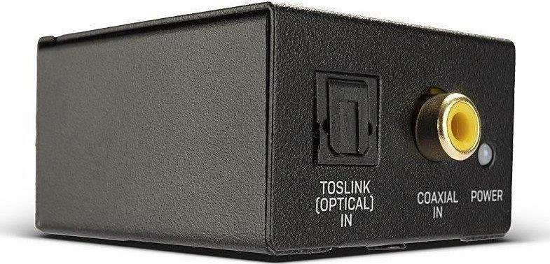 Garso Adapteris - LINDY TosLink ir Bendraašis į Phono DAC Adapteris, 24-bit/96KHz, Juodas