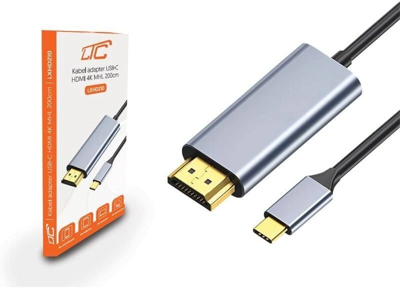 Ltc Kabelis adapter USB-C - HDMI 4K 2K 60Hz 2m