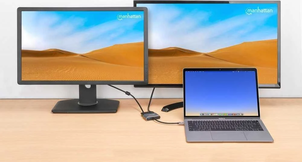 Adapteris AV Manhattan Manhattan Hub Adapteris USB-C 3.2 na 4K HDMI VGA USB-A USB-C PD 87W
