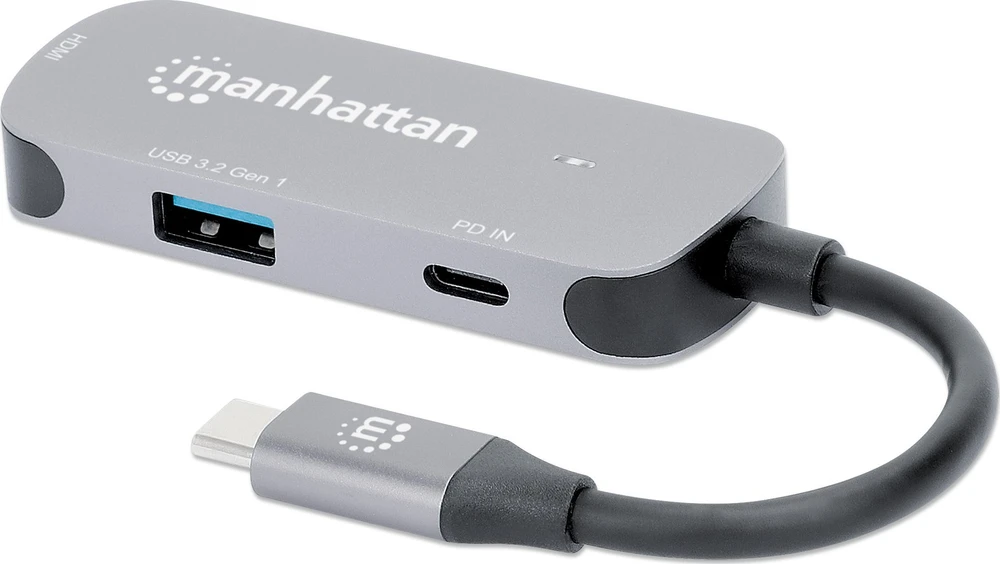 Manhattan 3-in-1 USB-C adapteris su HDMI jungtimi