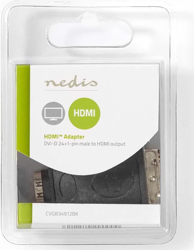 Adapteris AV Nedis CVGB34912BK zmieniacz płci / kabli HDMI Type A (Standard) DVI-D juoda, auksinė