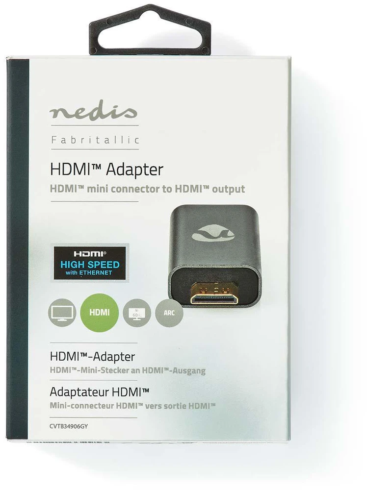 Adapteris AV Nedis CVTB34906GY przejściówka do kabli HDMI Pilka