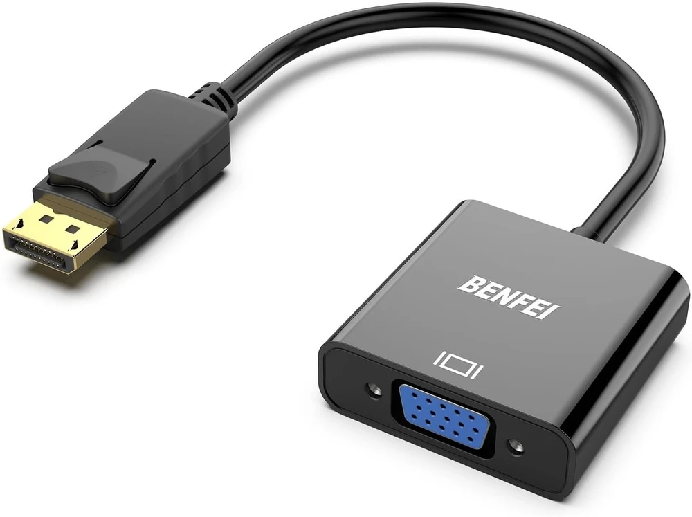 BENFEI adapter DisplayPort to VGA 1080P unidirectional juodas