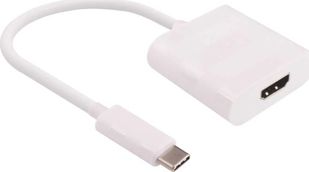 Baltas USB-C į HDMI vaizdo adapteris