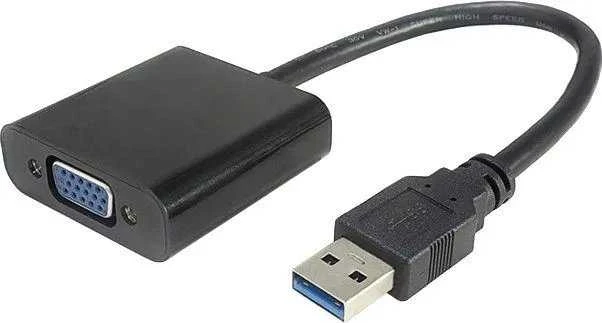 Juodas USB 3.0 į VGA adapteris