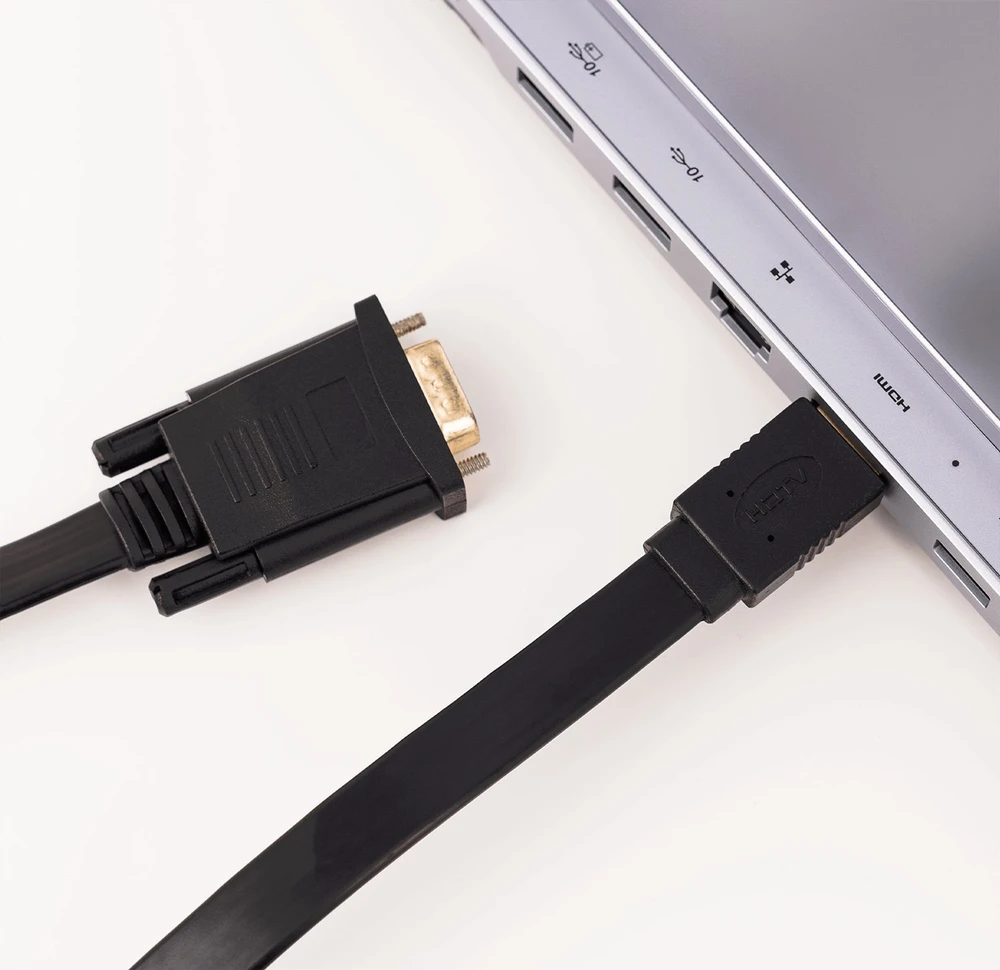 Adapteris AV Reagle HDMI na VGA 3M FULL HD D-SUB Płaski Przewód Adapteris 1080p