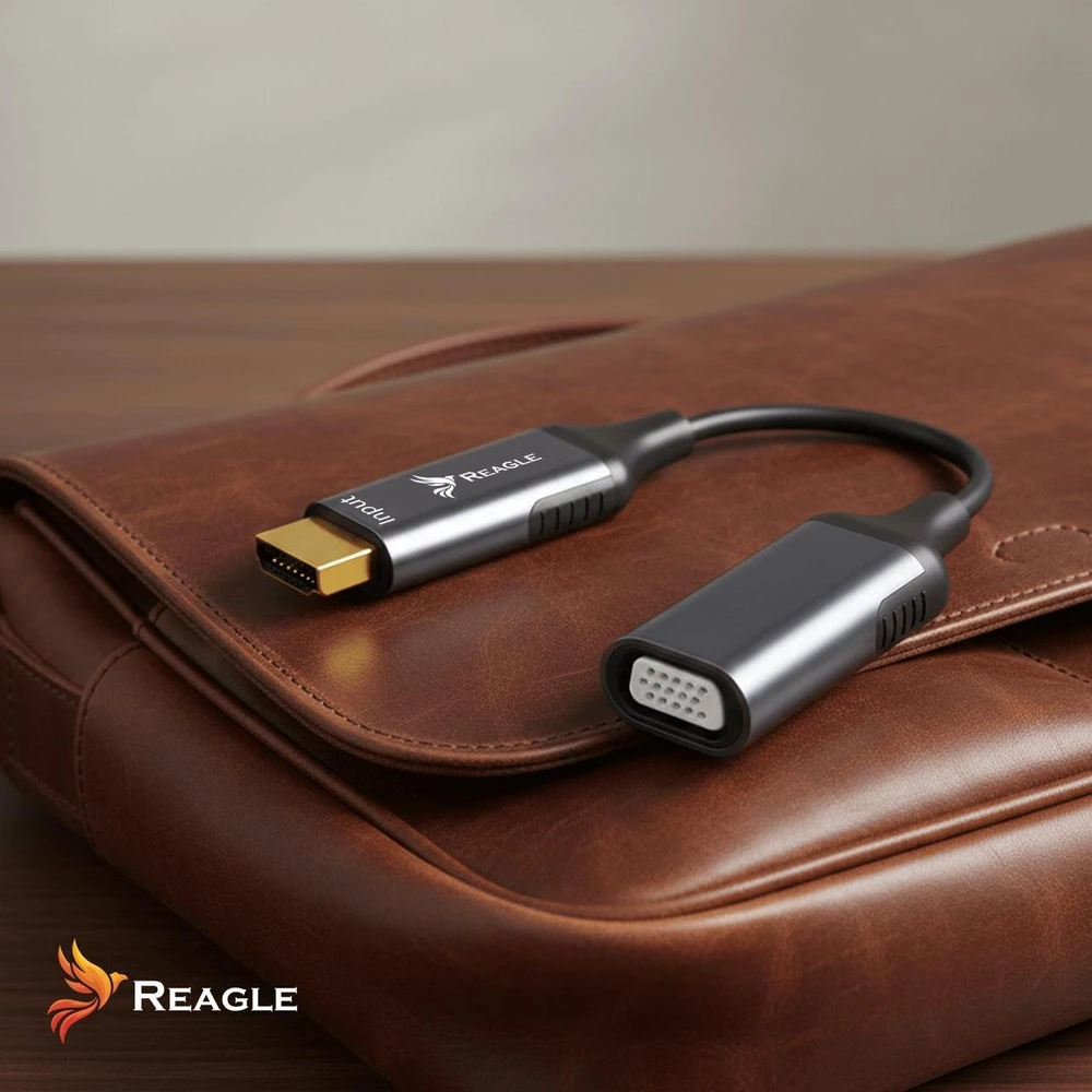 Adapteris AV Reagle REAGLE HDMI į VGA FULL HD D-SUB konverteris monitoriui ir projektoriui