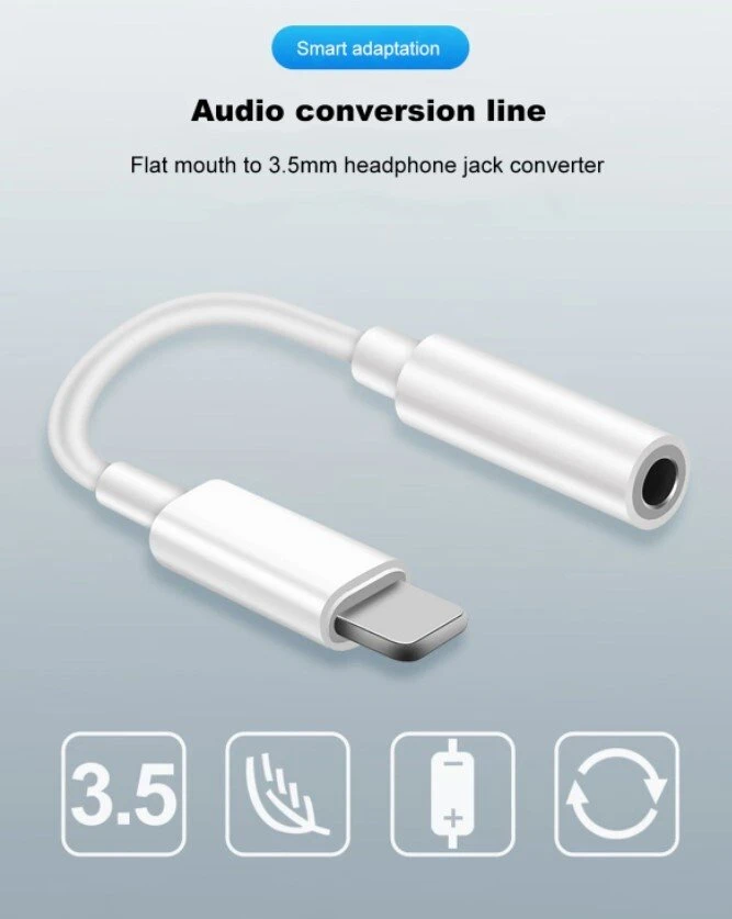 Riff Lightning to 3.5mm Audio adapter Baltas