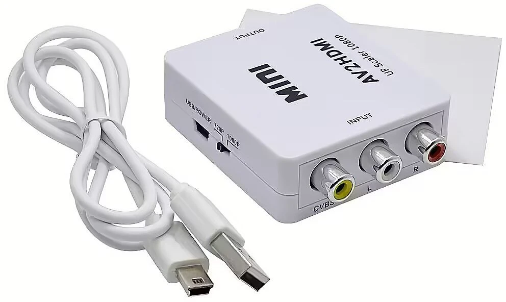 „RoGer“ adapteris RCA į HDMI signalo perdavimui (+garsas) Baltas