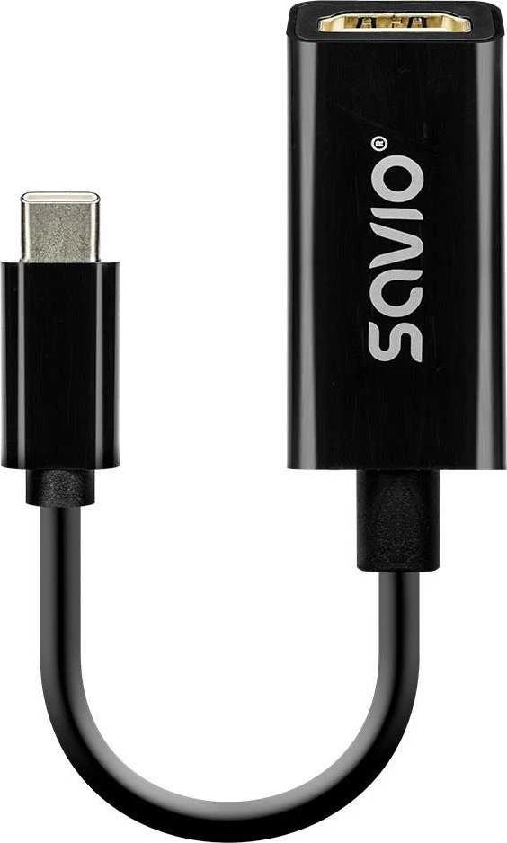 Savio Adapteris USB-C (M) – HDMI (F), 4K, 30Hz, plastikas, AK-79