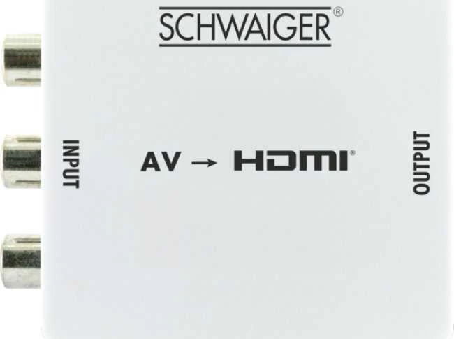 Adapteris AV Schwaiger Schwaiger 3 x CINCH lizdas -> 1 x HDMI lizdas, Full HD 1080p