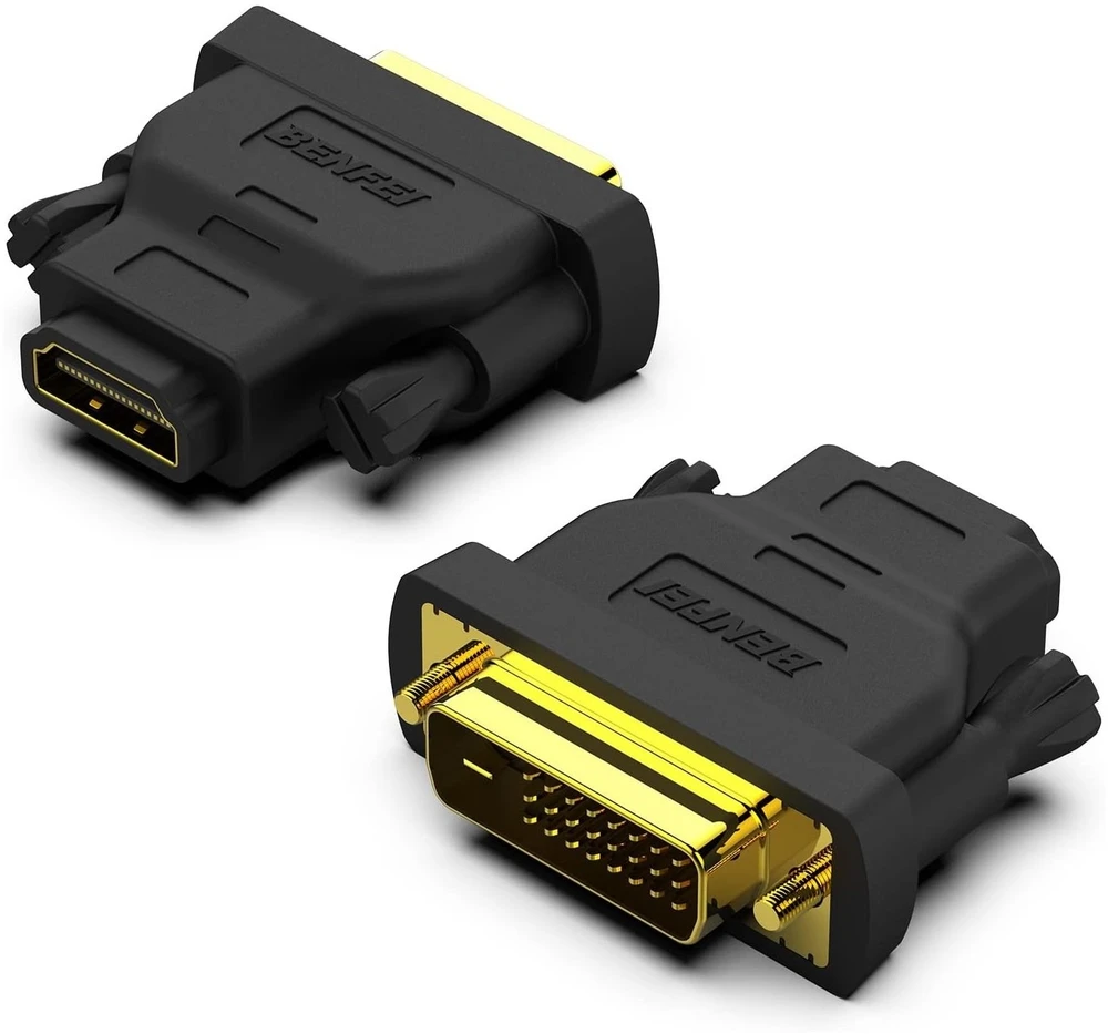 BENFEI adapter DVI to HDMI bidirectional 2 pack juodas