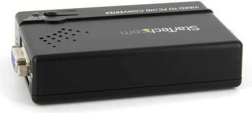 Adapteris AV StarTech Composite Video - S-Video - D-Sub (VGA) juodas (VID2VGATV2)