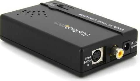 Adapteris AV StarTech Composite Video - S-Video - D-Sub (VGA) juodas (VID2VGATV2)