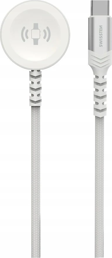 Swissten pintas metalinis magnetinis belaidis įkroviklis, skirtas Apple Watch USB-C 1,2 m