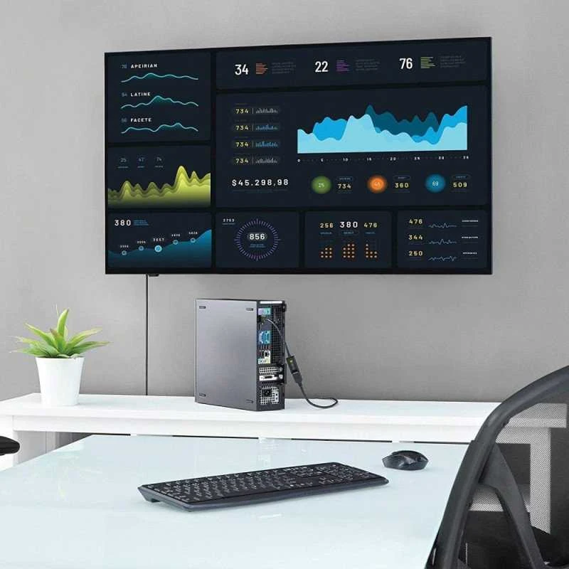 TECHLY Active DisplayPort 1.4 to HDMI 8K Adapteris Juodas