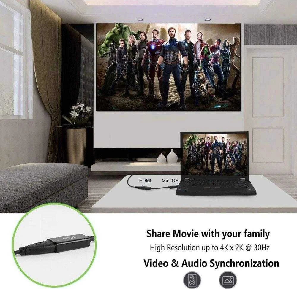 TECHLY Active Mini DisplayPort Thunderbolt 1.4 / HDMI 8K Adapteris Juodas