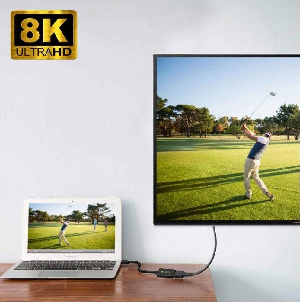 Techly Mini DisplayPort į HDMI adapteris su 8K vaizdo transliacija
